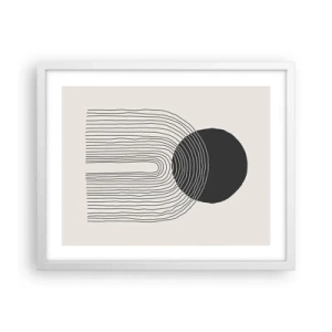 Affiche dans un cadre blanc - Poster - Tremblement et confiance - 50x40 cm