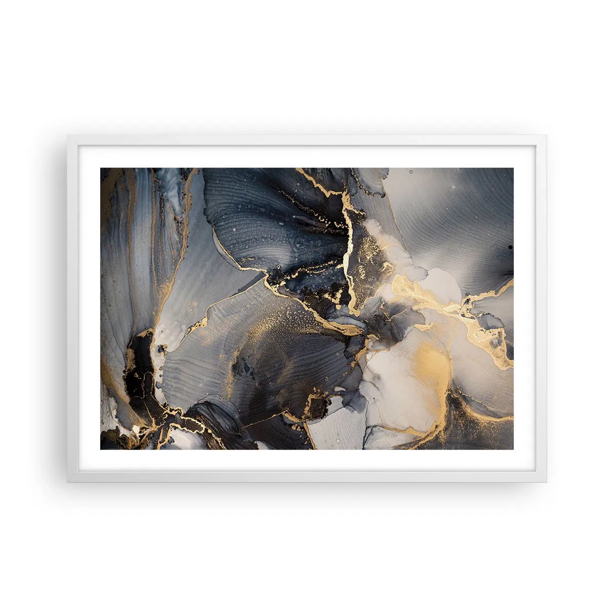 Affiche dans un cadre blanc - Poster - La vie de la pierre - 70x50 cm