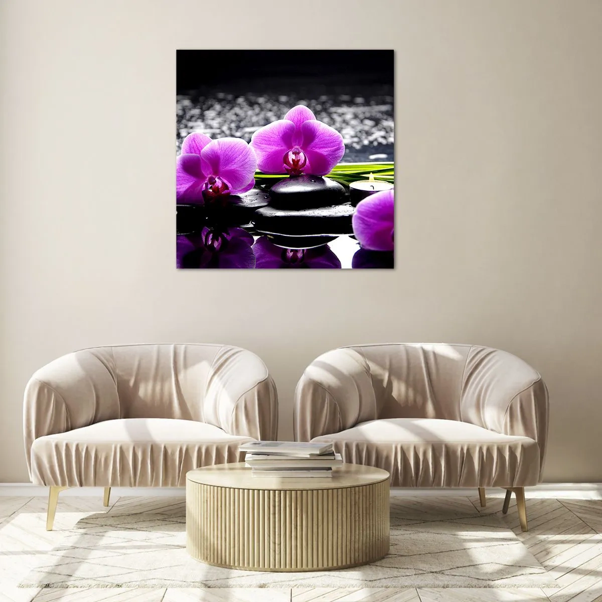 Impression sur verre - Image sur verre - Se noyer dans la paix et la tranquillité - 60x60 cm