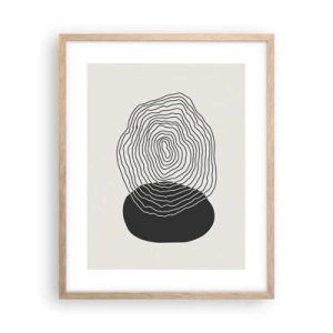 Affiche dans un chêne clair - Poster - Durabilité et oscillation - 40x50 cm