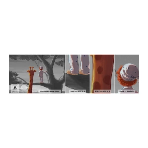 Échantillon de Papier Peint Autocollant Deluxe Sticker - Cela arrive vraiment - Girafe, Enfants, Rêve - 100x30 cm