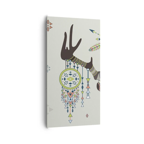 Impression sur toile - Image sur toile - Trophée du chasseur indien - 65x120 cm