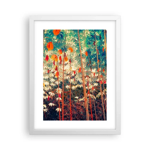 Affiche dans un cadre blanc - Poster - La vie secrète des feuilles - 30x40 cm