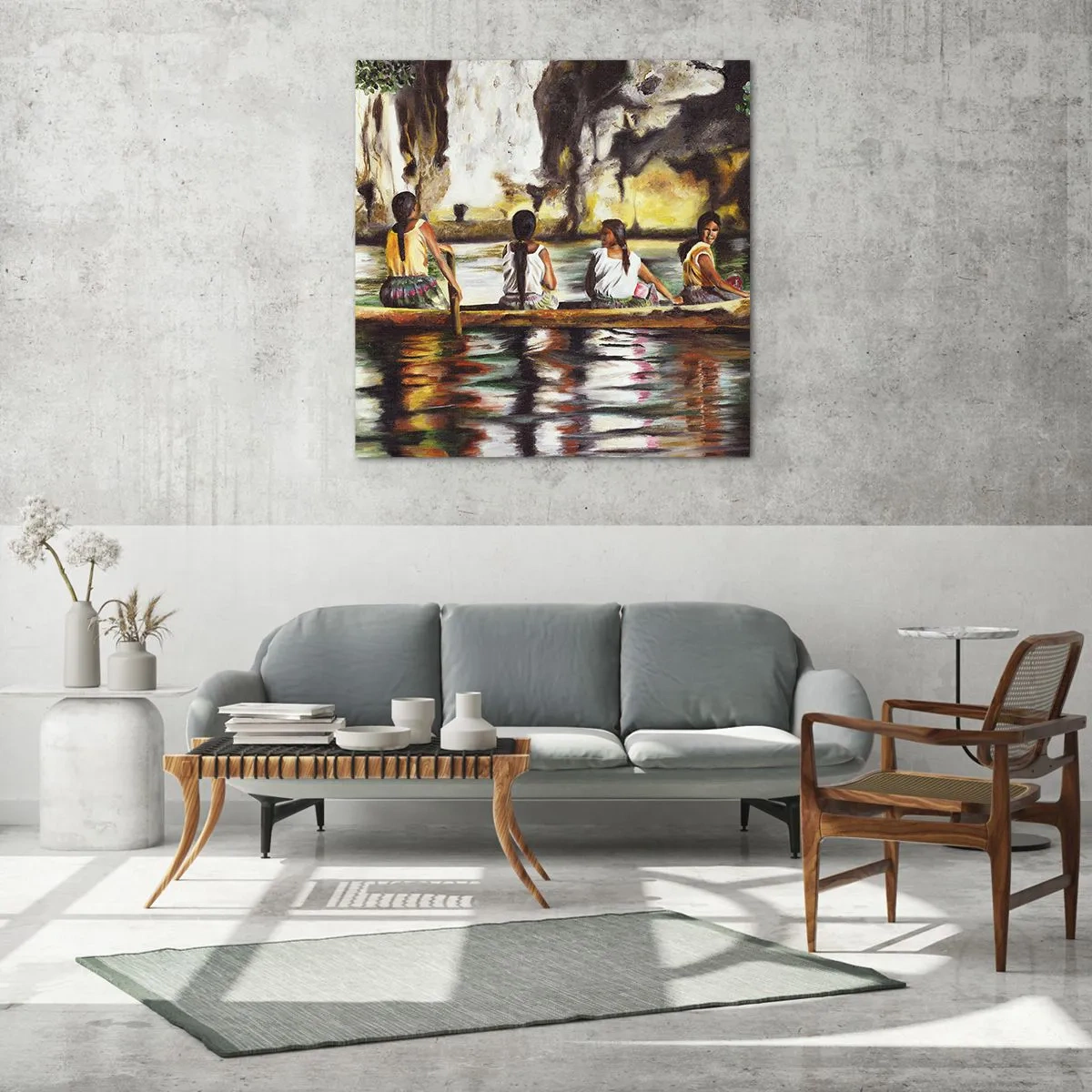 Impression sur verre - Image sur verre - Dans un paradis polynésien - 70x70 cm