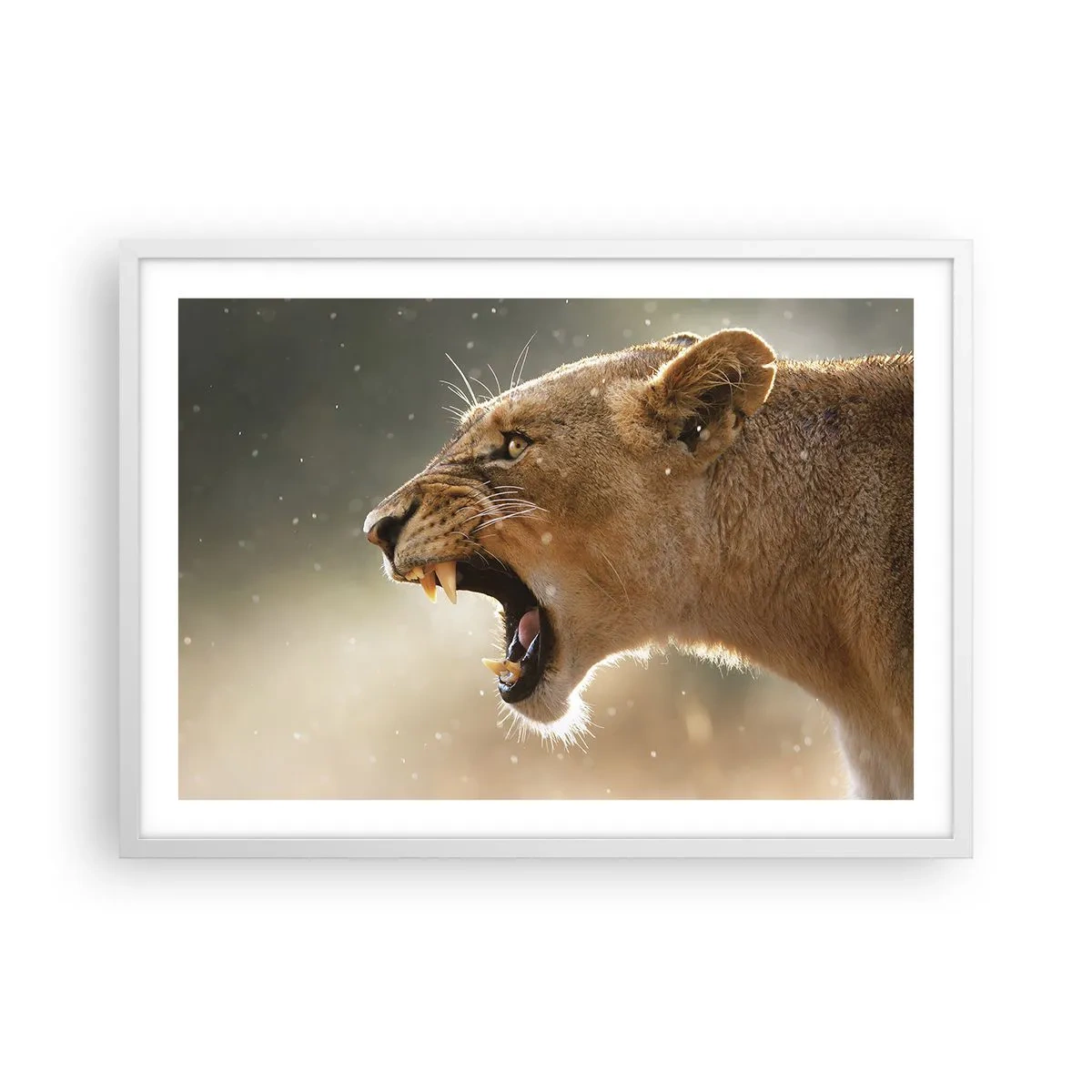 Affiche dans un cadre blanc - Poster - Essayez  de ne pas écouter - 70x50 cm