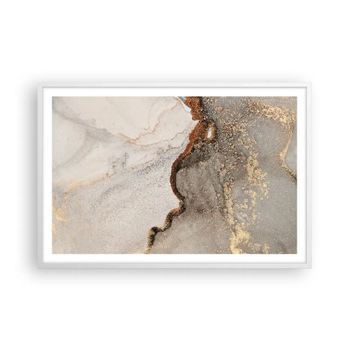 Affiche dans un cadre blanc - Poster - Aux frontières des couleurs - 91x61 cm