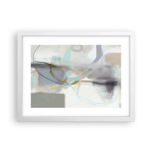 Affiche dans un cadre blanc - Poster - Abstraction brumeuse - 40x30 cm