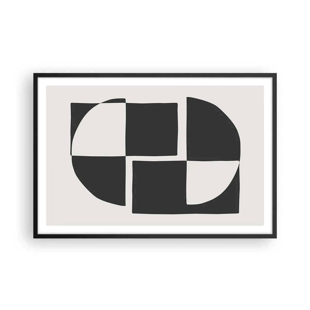 Affiche dans un cadre noir - Poster - Antithèse - Synthèse - 91x61 cm