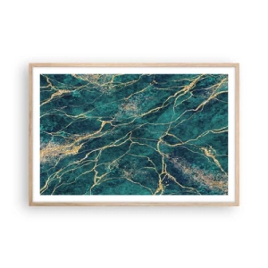 Affiche dans un chêne clair - Poster - Mine d'or - 91x61 cm