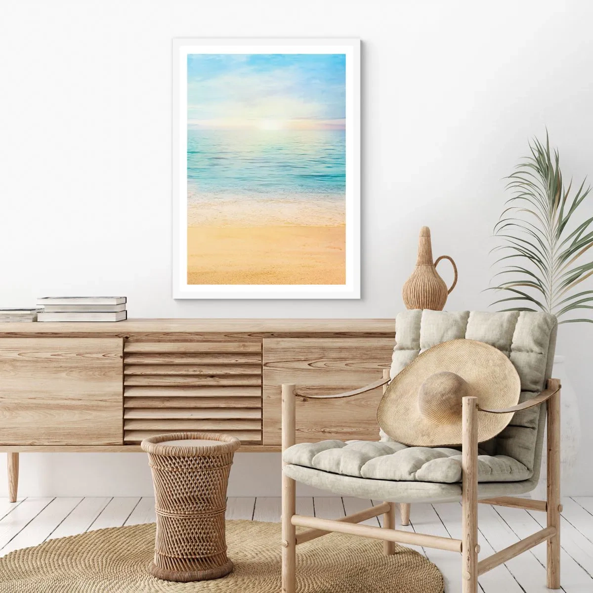 Affiche dans un cadre blanc - Poster - Le grand bleu - 30x40 cm