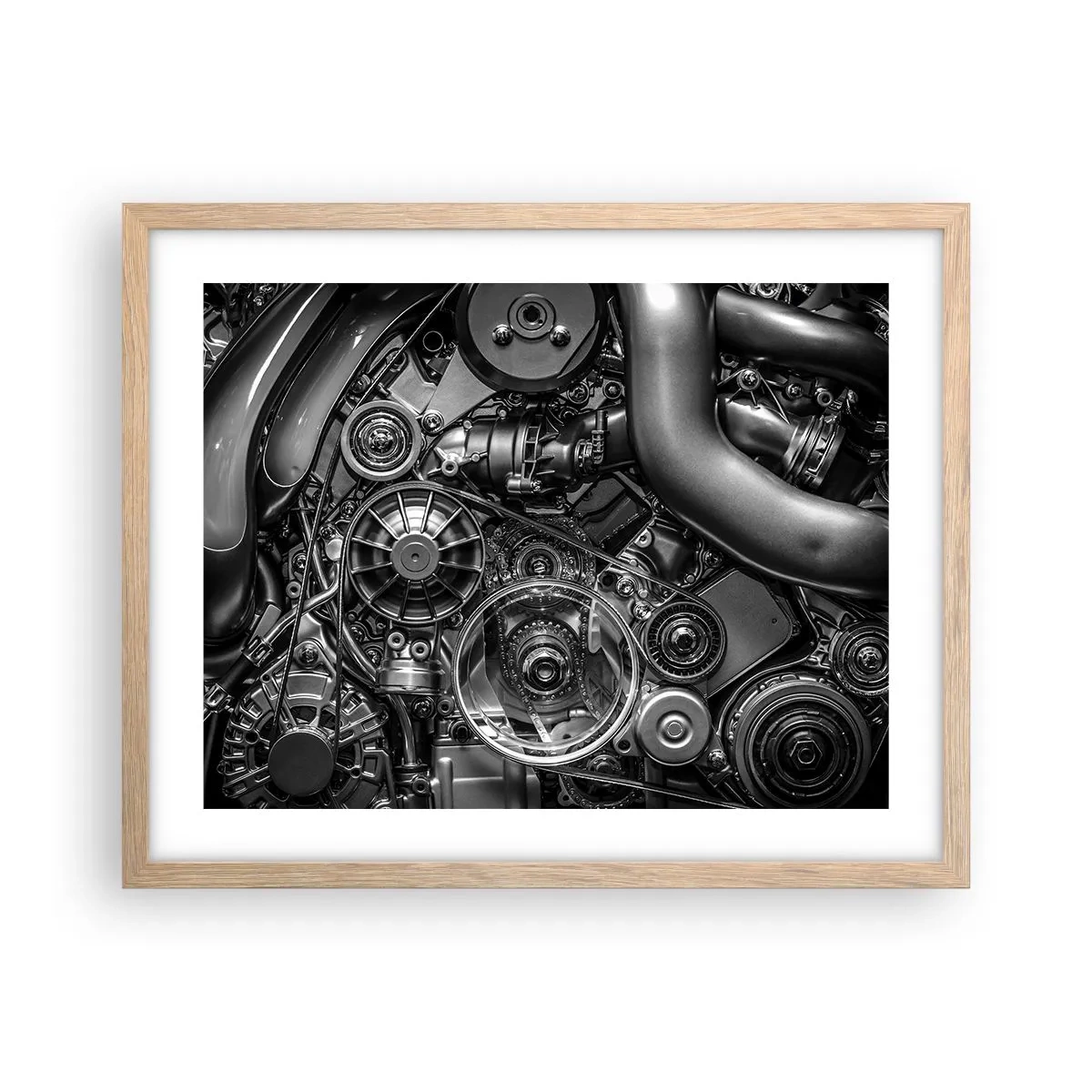 Affiche dans un chêne clair - Poster - Poésie mécanique - 50x40 cm