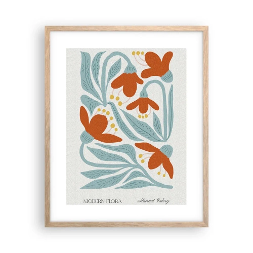 Affiche dans un chêne clair - Poster - Vers la terre, vers le soleil - 40x50 cm