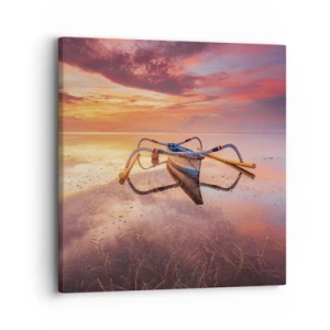 Impression sur toile - Image sur toile - Le calme d'une soirée tropicale - 30x30 cm
