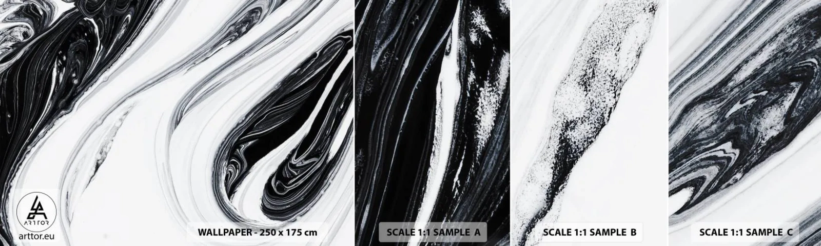 Échantillon De Papier Peint Standard Eco - Une combinaison d'opposés - Peinture, Morceau, Moderne - 100x30 cm