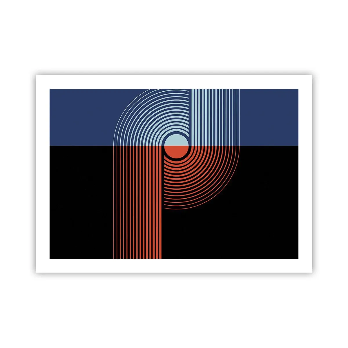 Affiche - Poster - Dans une étreinte géométrique - 70x50 cm