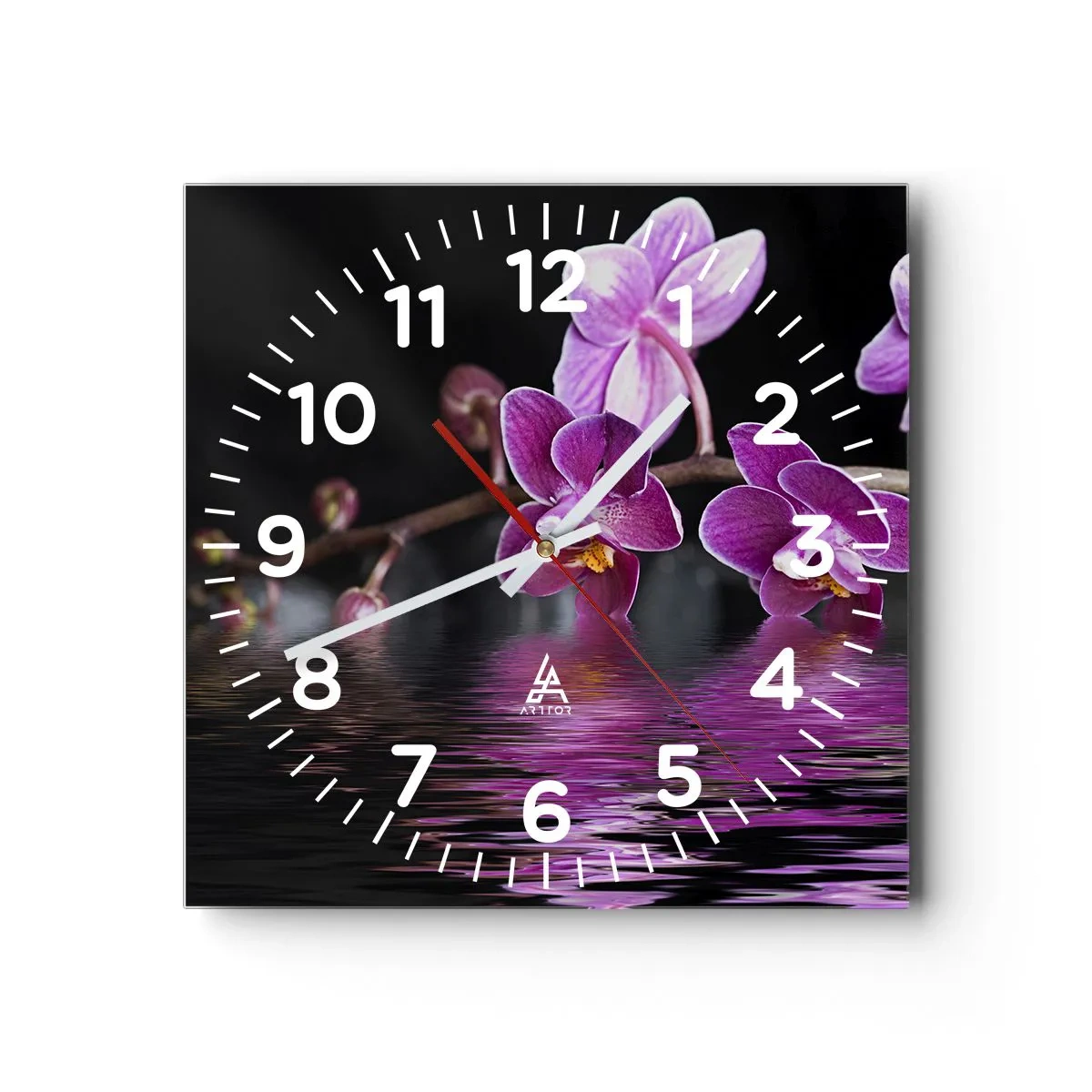 Horloge murale - Pendule murale - Reflet lilas de la beauté - 40x40 cm