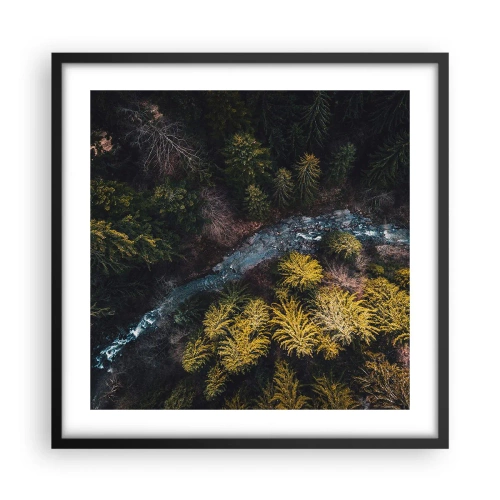 Affiche dans un cadre noir - Poster - De plus en plus vite - 50x50 cm