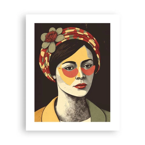 Affiche - Poster - Dame Corail - 40x50 cm