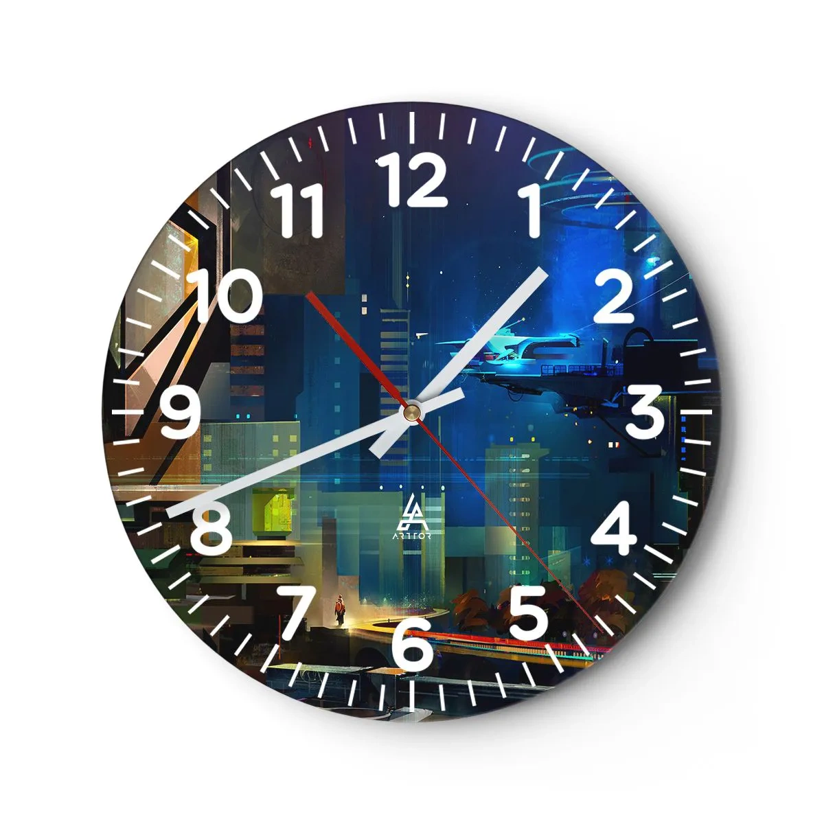 Horloge murale - Pendule murale - Dans le futur proche - 30x30 cm