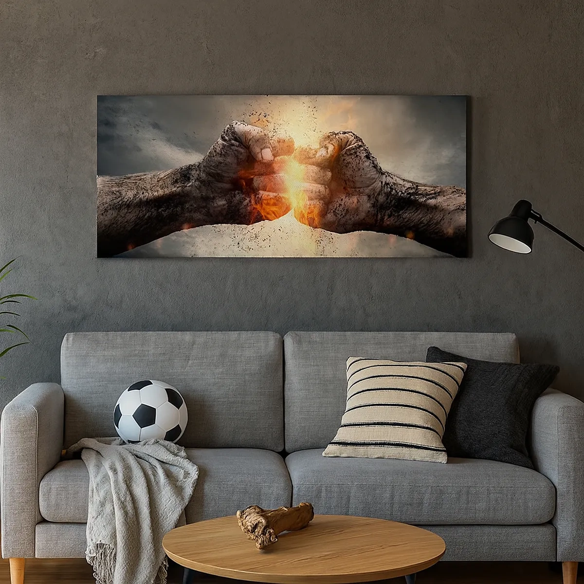 Impression sur toile - Image sur toile - Lève-toi pour le combat - 30x30 cm