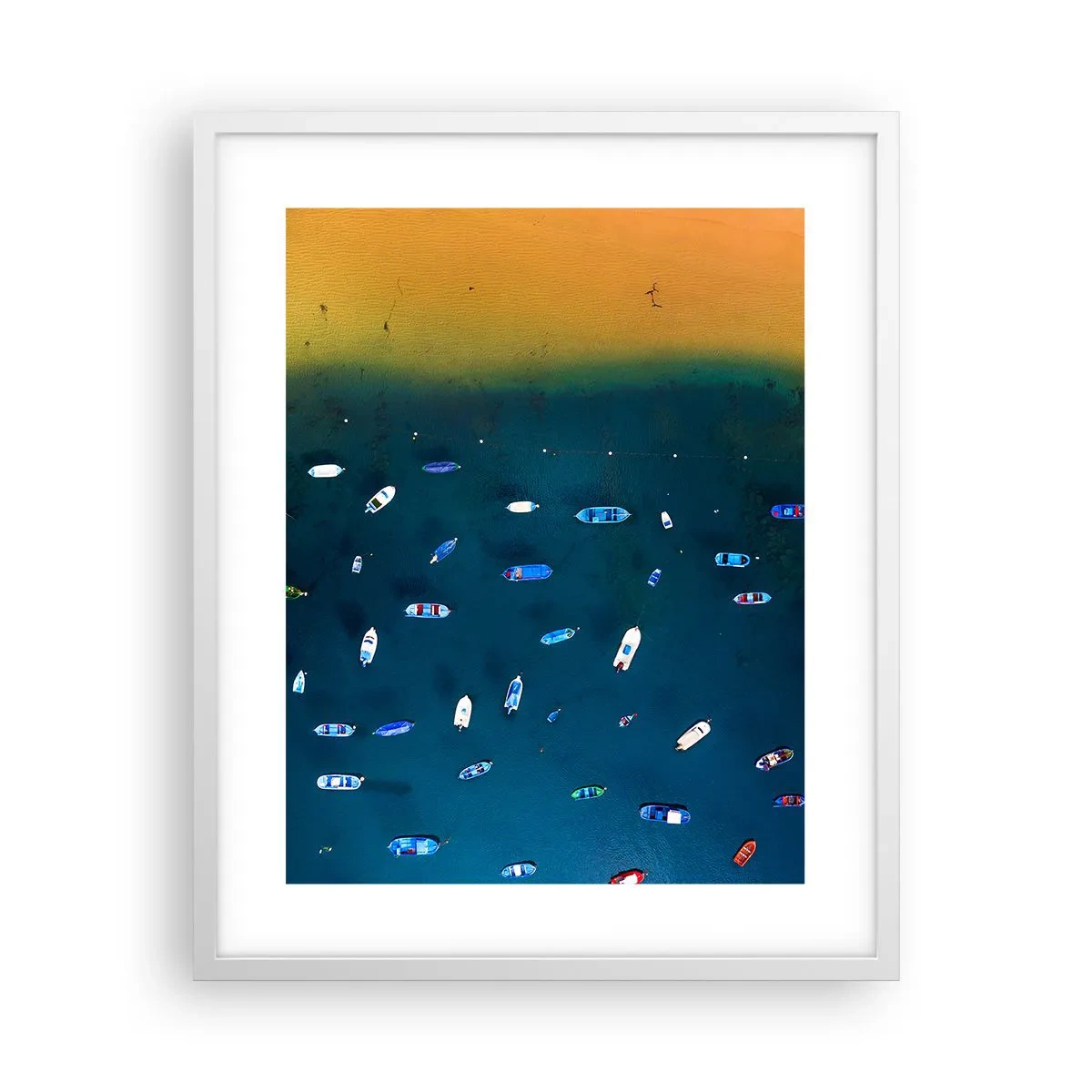 Affiche dans un cadre blanc - Poster - Jeu de vacances - 40x50 cm