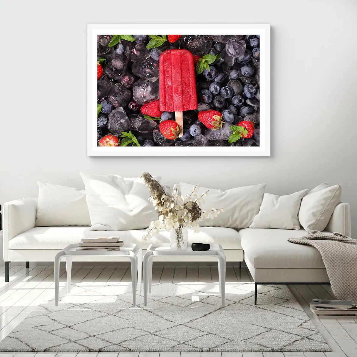 Affiche dans un cadre blanc - Poster - Le goût d’un été chaud - 91x61 cm