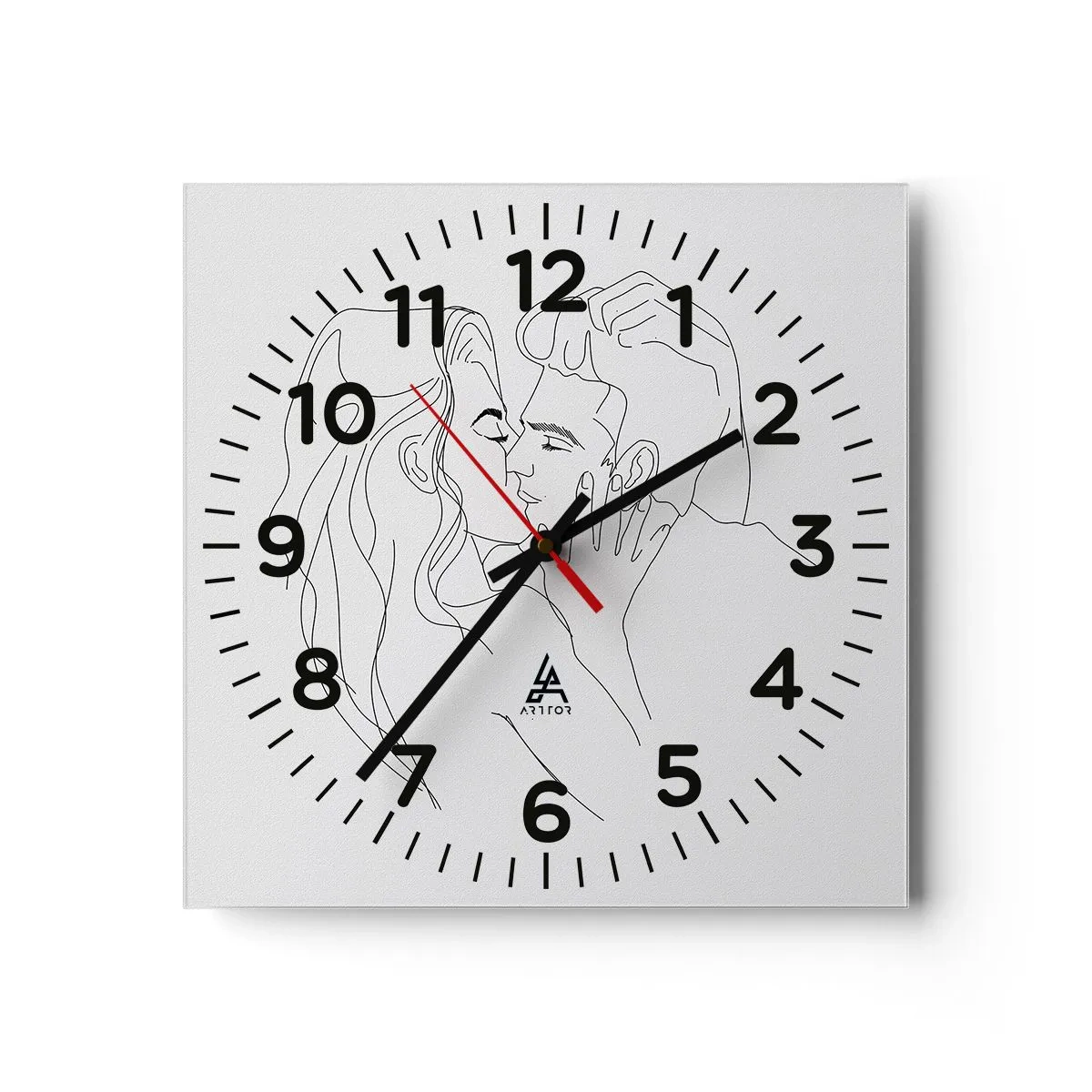 Horloge murale - Pendule murale - La même ligne - 30x30 cm