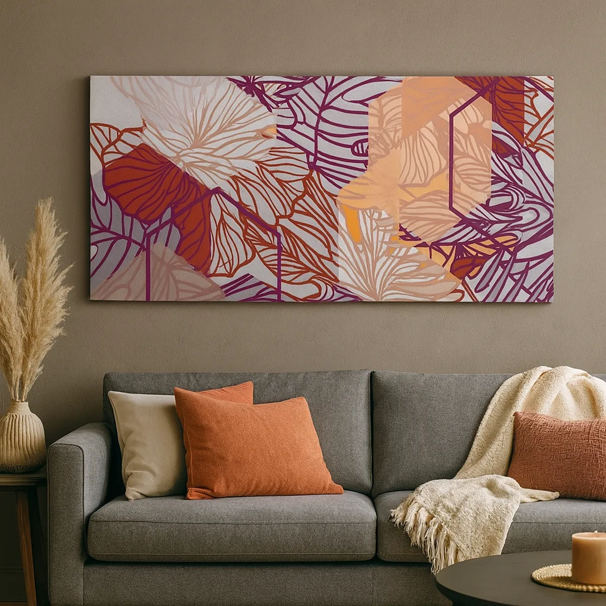 Impression sur toile - Image sur toile - Relation impossible entre la géométrie et la nature - 30x30 cm