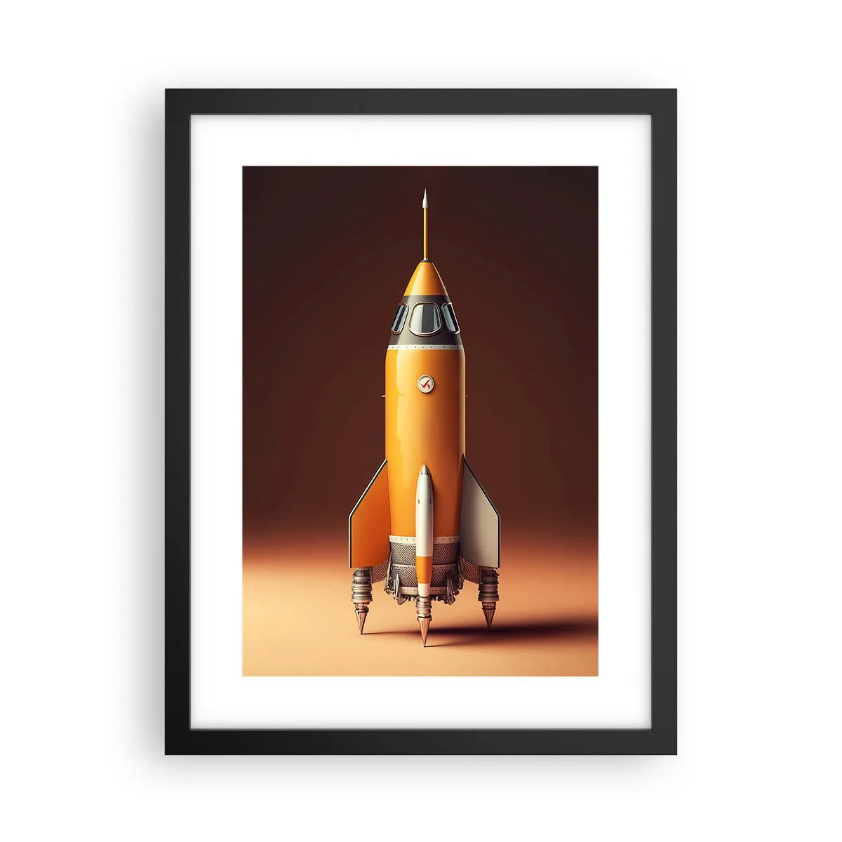 Affiche dans un cadre noir - Poster - Ça commence par un rêve - 30x40 cm