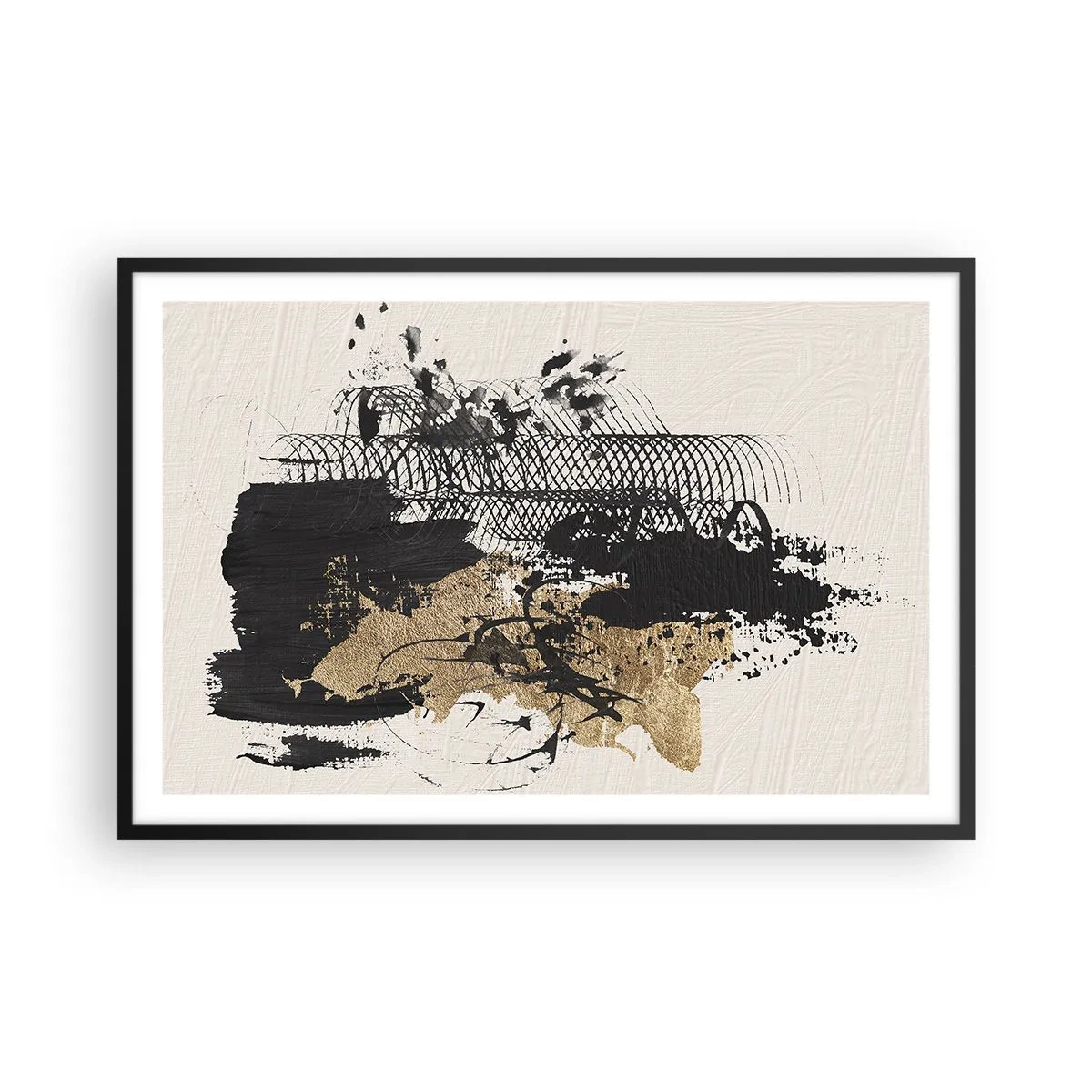 Affiche dans un cadre noir - Poster - Composer avec passion - 91x61 cm