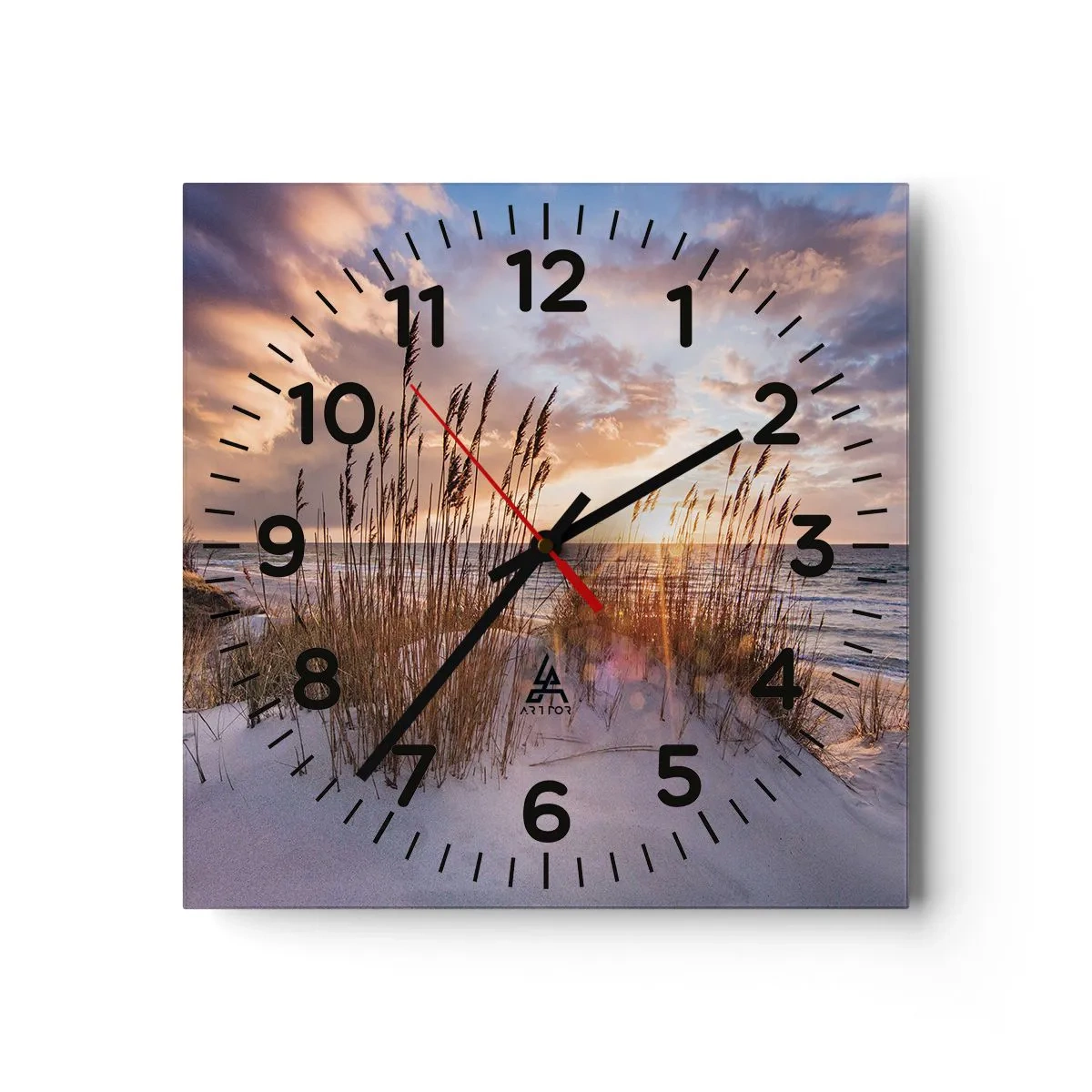 Horloge murale - Pendule murale - Salutations du soleil et du vent - 40x40 cm