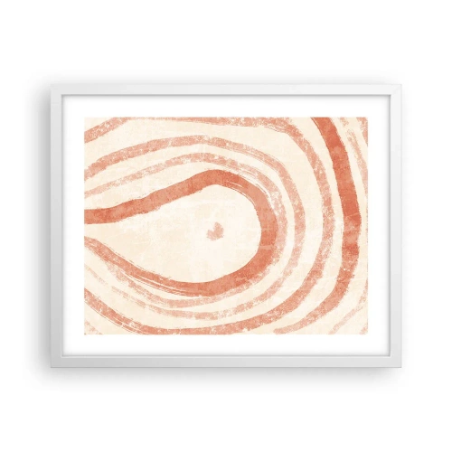 Affiche dans un cadre blanc - Poster - Cercles de corail – composition - 50x40 cm