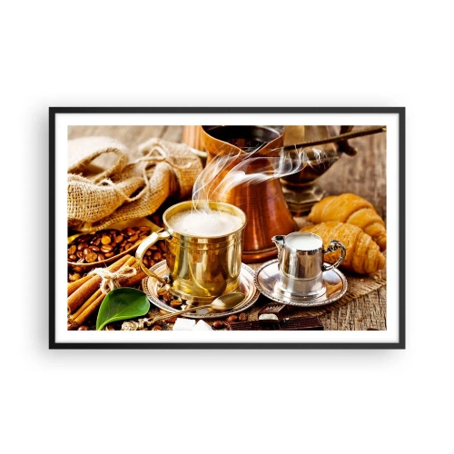 Affiche dans un cadre noir - Poster - Bonne journée! - 91x61 cm