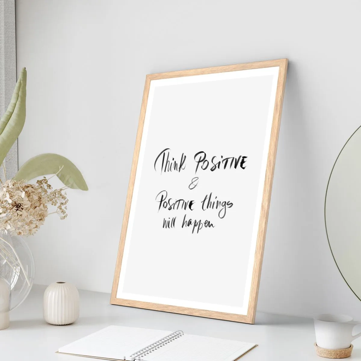 Affiche dans un chêne clair - Poster - Comment vivre? - 70x100 cm