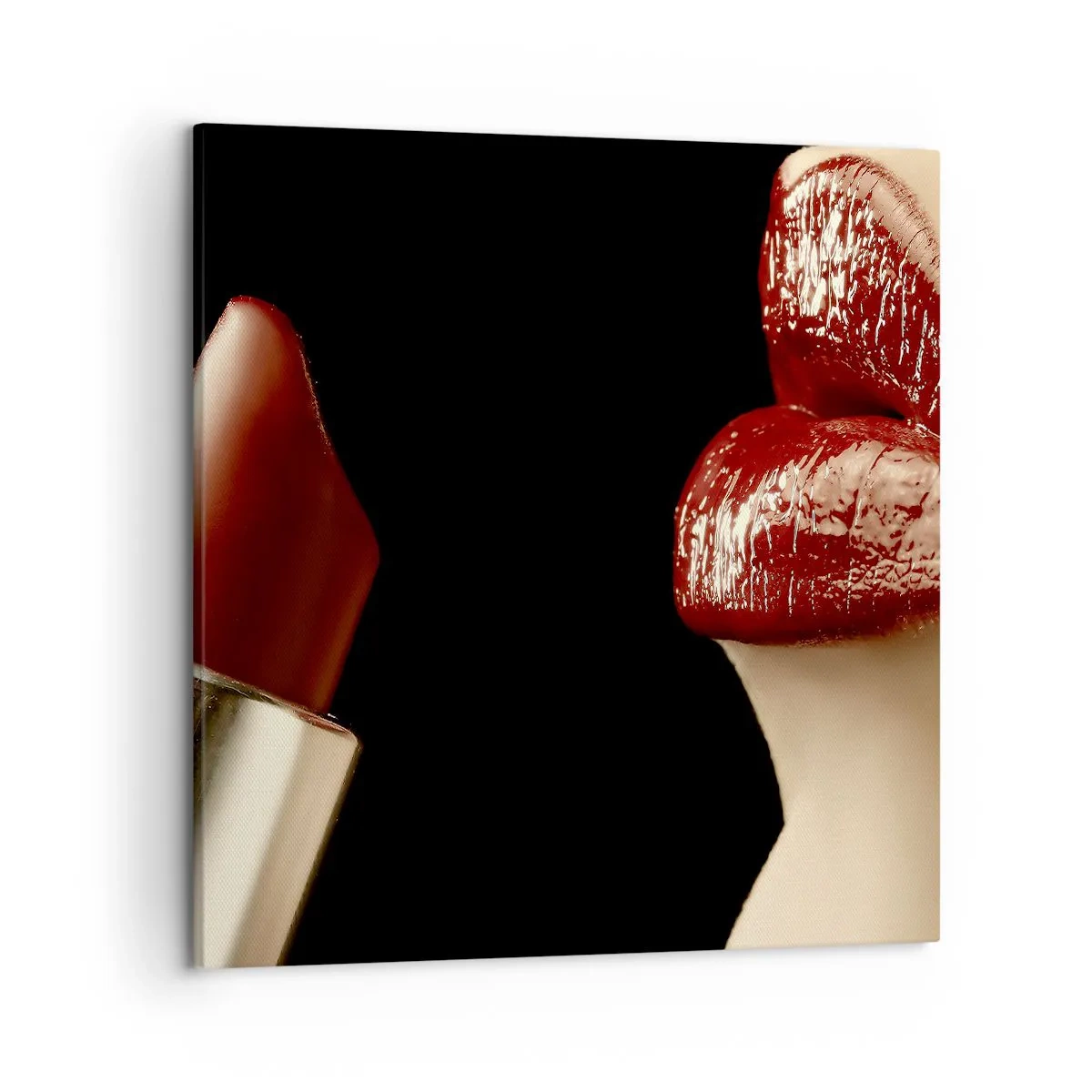 Impression sur toile - Image sur toile - Sensualité et brillance du carmin - 50x50 cm