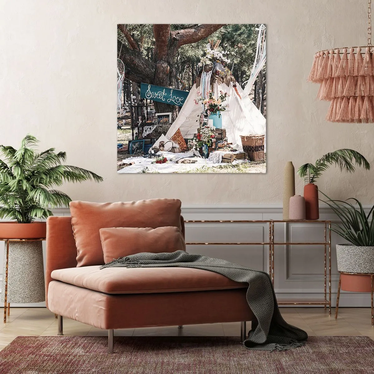 Impression sur toile - Image sur toile - Make love… - 50x50 cm