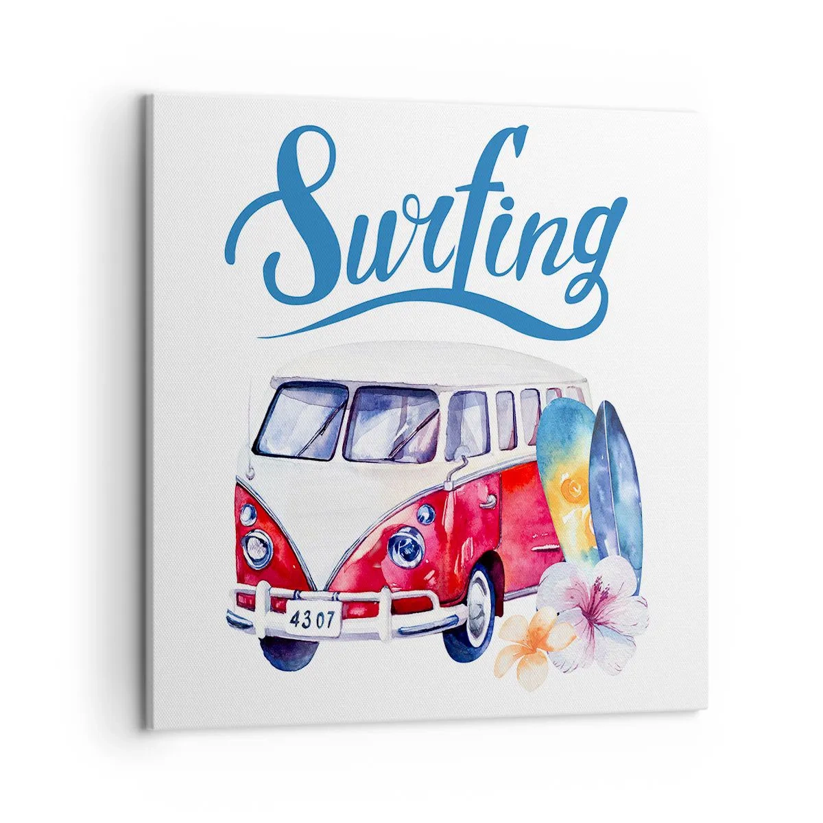 Impression sur toile - Image sur toile - Concombre - un classique pour un surfeur - 50x50 cm