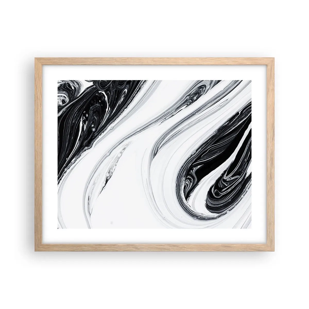 Affiche dans un chêne clair - Poster - Une combinaison d'opposés - 50x40 cm