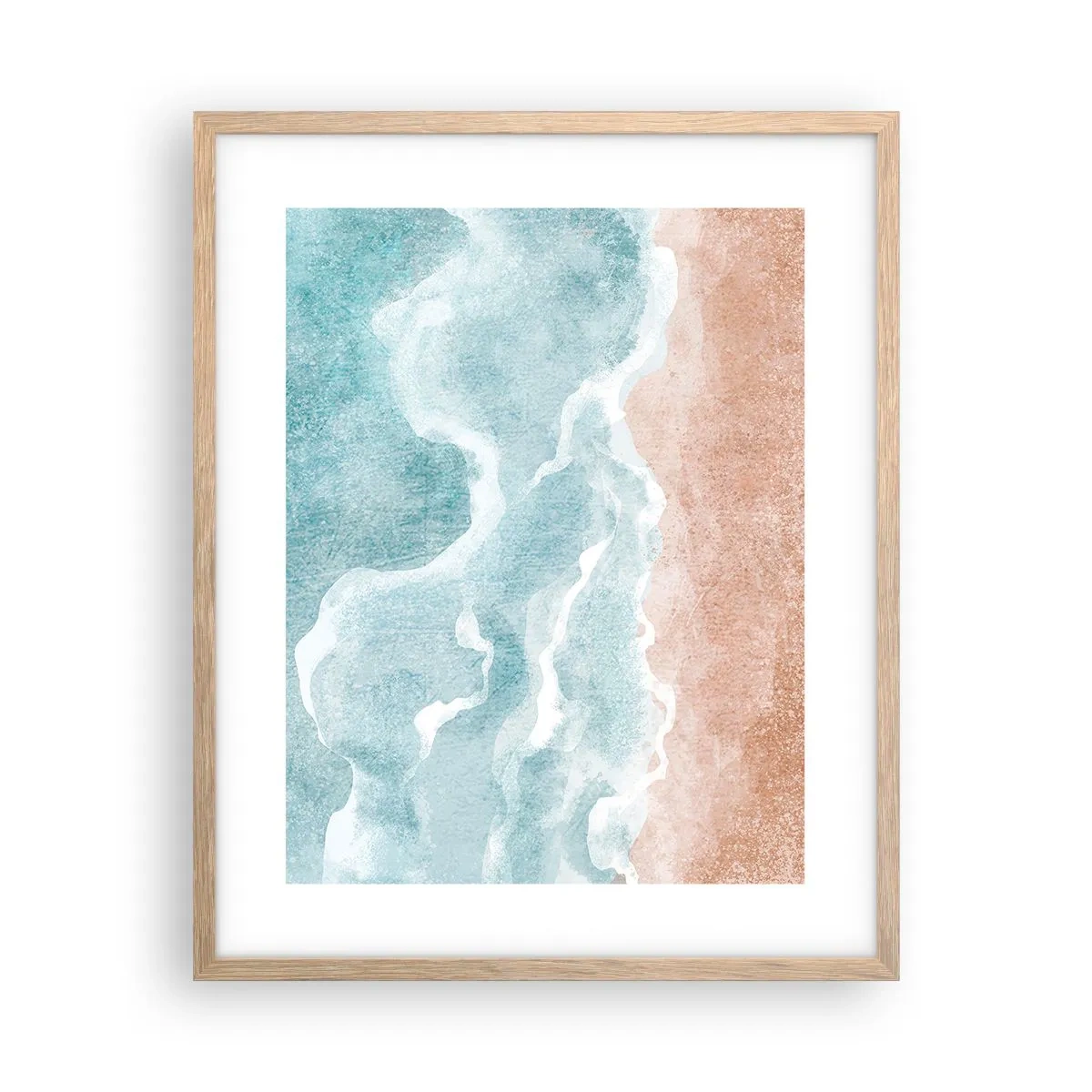 Affiche dans un chêne clair - Poster - Abstraction du nuage - 40x50 cm