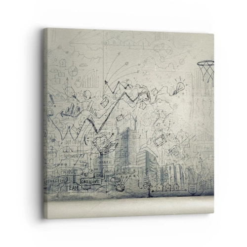 Impression sur toile - Image sur toile - Ma vie fantastique en ville - 30x30 cm