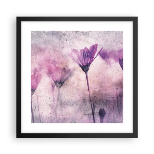 Affiche dans un cadre noir - Poster - Rêve de fleurs - 40x40 cm