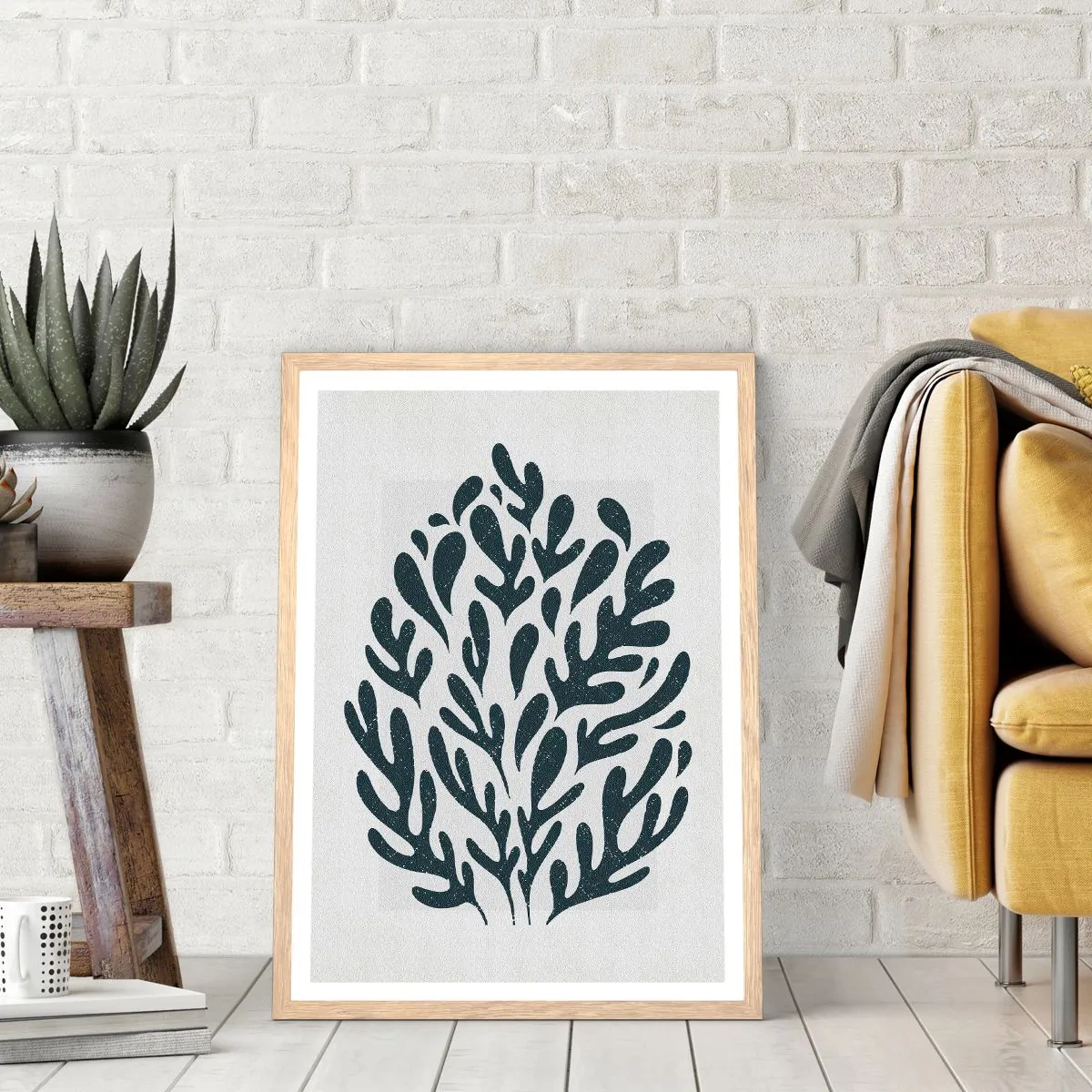 Affiche dans un chêne clair - Poster - Formes de la nature - 50x70 cm