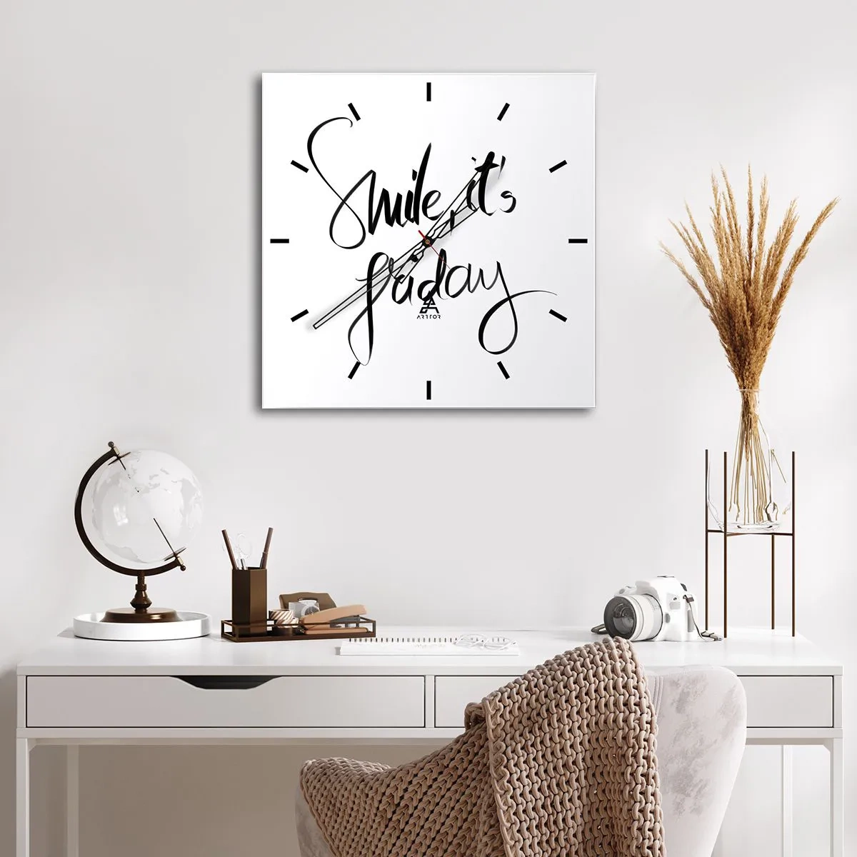 Horloge murale - Pendule murale - Joie réelle - 30x30 cm