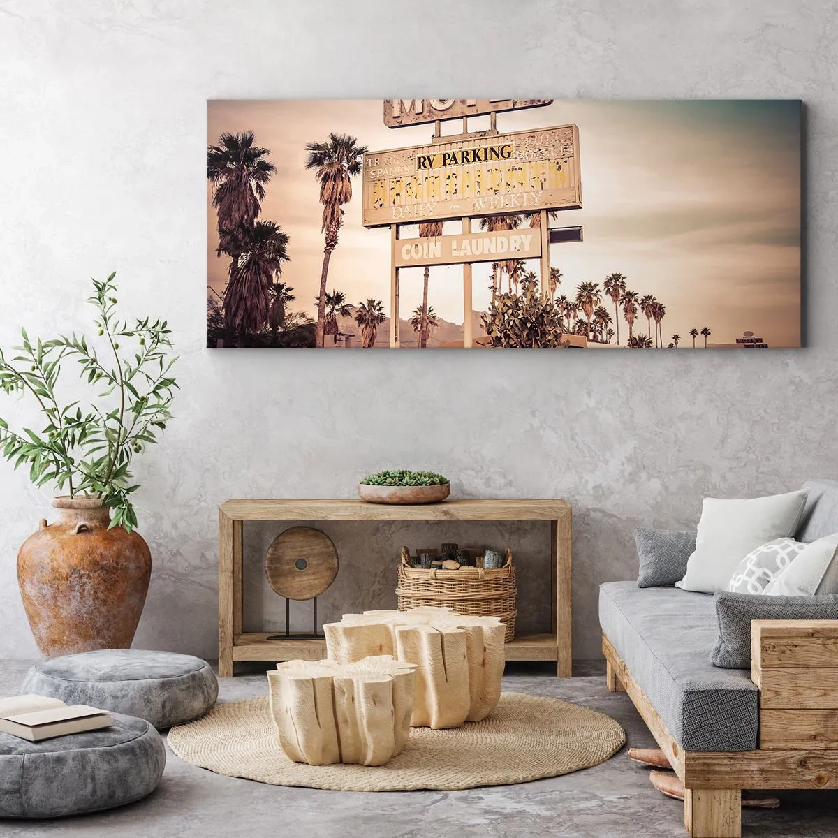 Impression sur toile - Image sur toile - Ici, le temps s'est arrêté - 90x30 cm