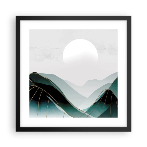 Affiche dans un cadre noir - Poster - En pleine majesté - 40x40 cm