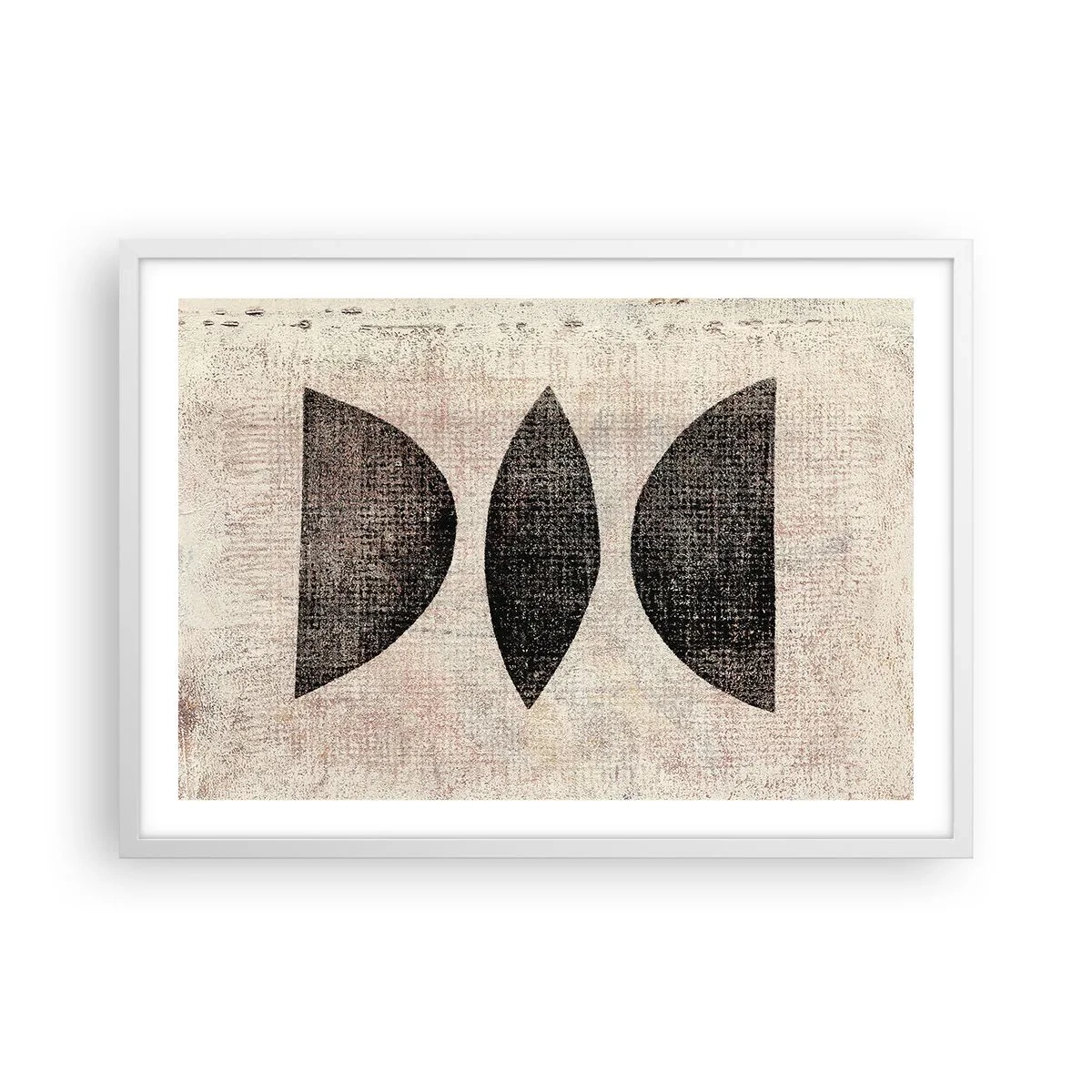 Affiche dans un cadre blanc - Poster - Abstraction ethnique - 70x50 cm