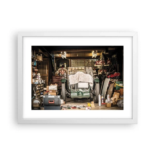 Affiche dans un cadre blanc - Poster - Retour vers le passé - 40x30 cm