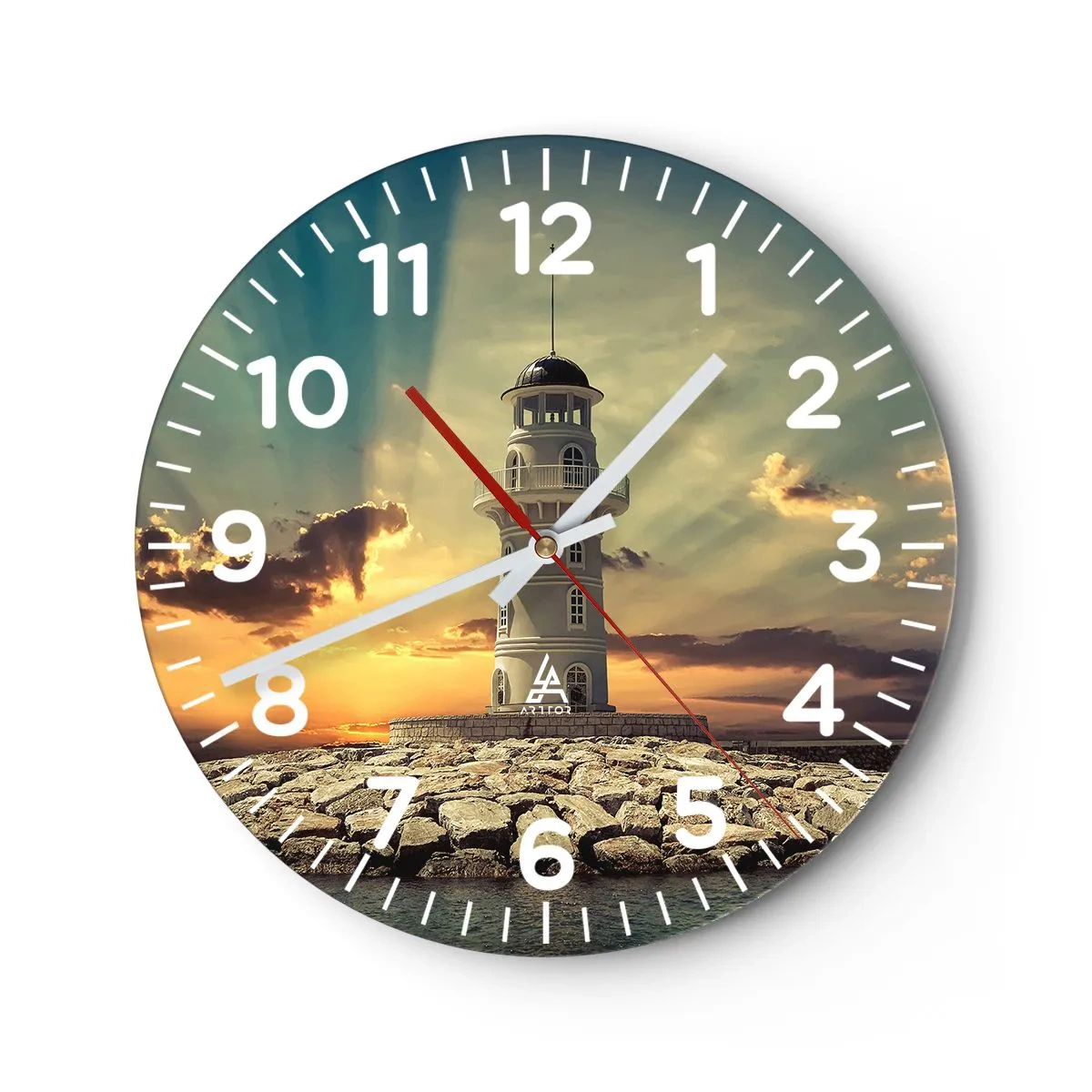 Horloge murale - Pendule murale - Lumière - Bonté - Beauté - 30x30 cm