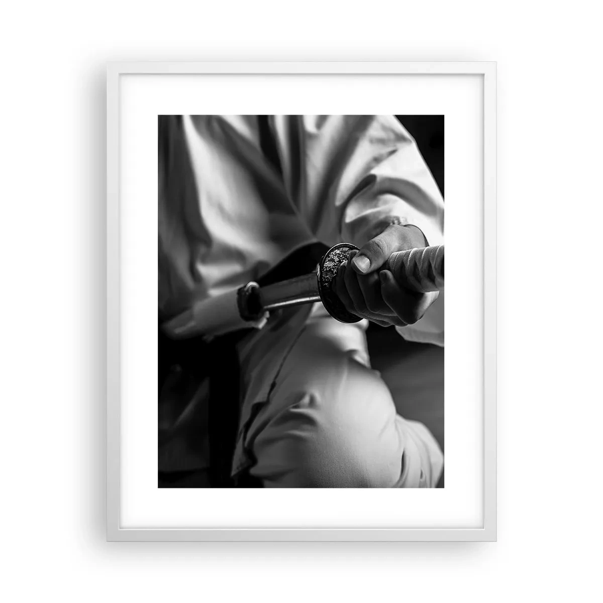 Affiche dans un cadre blanc - Poster - Âme de guerrier - 40x50 cm