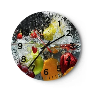 Horloge murale - Pendule murale - Rafraîchissement fruité - 30x30 cm